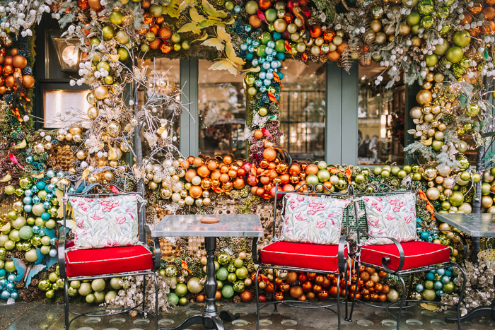 baubles, christmas floral design, christmas in london, christmas lights, creative floral installations, creative london florist, doorways, Early Hours London, iconic stores in london, kings road, london christmas, london facades, London florist, london flowers, places to visit in london, pretty little london, shop windows, showdry, Store Fronts, The Ivy, The ivy Cafe, The Ivy Restuarant, visit london, Wimbledon