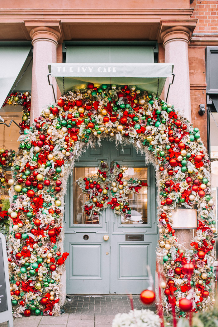 baubles, christmas floral design, christmas in london, christmas lights, creative floral installations, creative london florist, doorways, Early Hours London, iconic stores in london, kings road, london christmas, london facades, London florist, london flowers, places to visit in london, pretty little london, shop windows, showdry, Store Fronts, The Ivy, The ivy Cafe, The Ivy Restuarant, visit london, Wimbledon