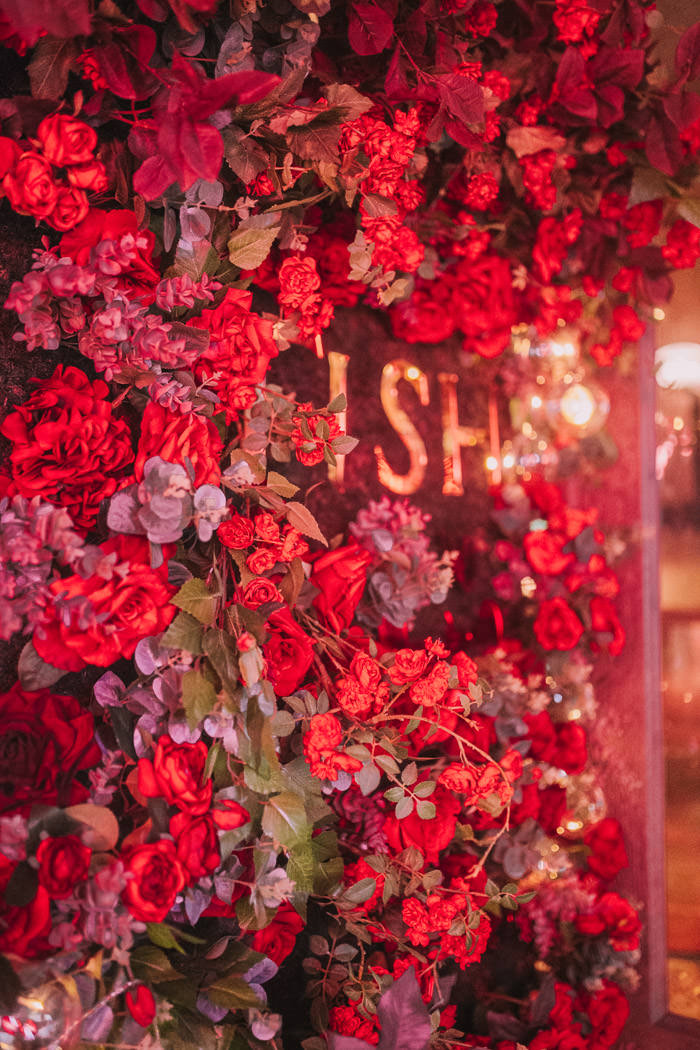 blossom, covent garden london, creative floral installation, doors of london, early hours london, Early Hours LTD, floral installation, floral wall, huge roses, iconic valentines rose, lauren baker art, london florist, london flowers, london love, neon sign, pink roses, red hearts, red roses, storefronts, valentines, valentines day, valentines in london, you blow my mind, floral wall