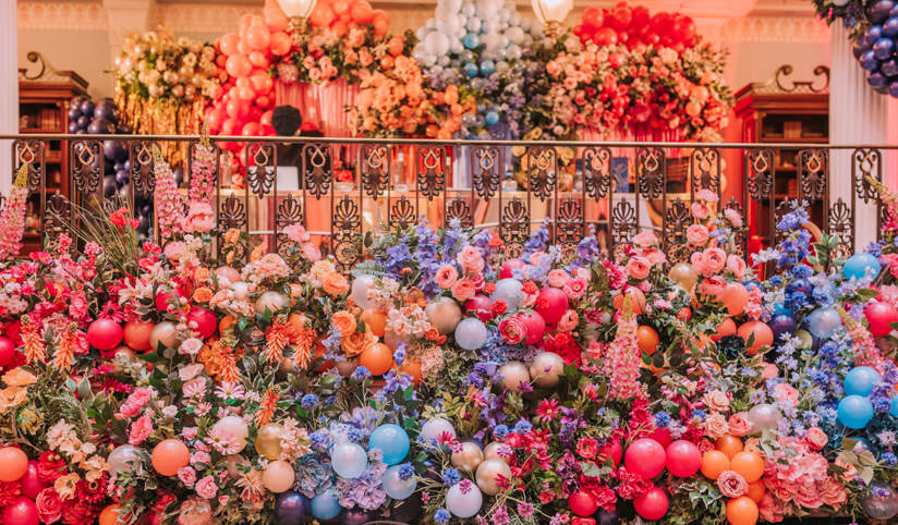 bubblegum balloons, Early Hours London, fiesta forever, hotel flowers, lodnon florist, luxury florist, luxury london florist, photobooth, summer fiesta, tassels, the lanesborough