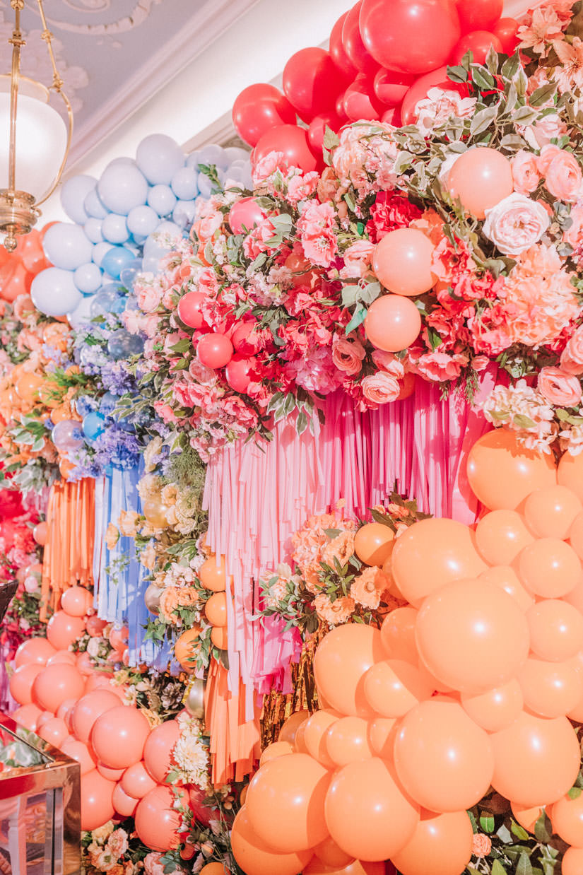 bubblegum balloons, Early Hours London, fiesta forever, hotel flowers, lodnon florist, luxury florist, luxury london florist, photobooth, summer fiesta, tassels, the lanesborough