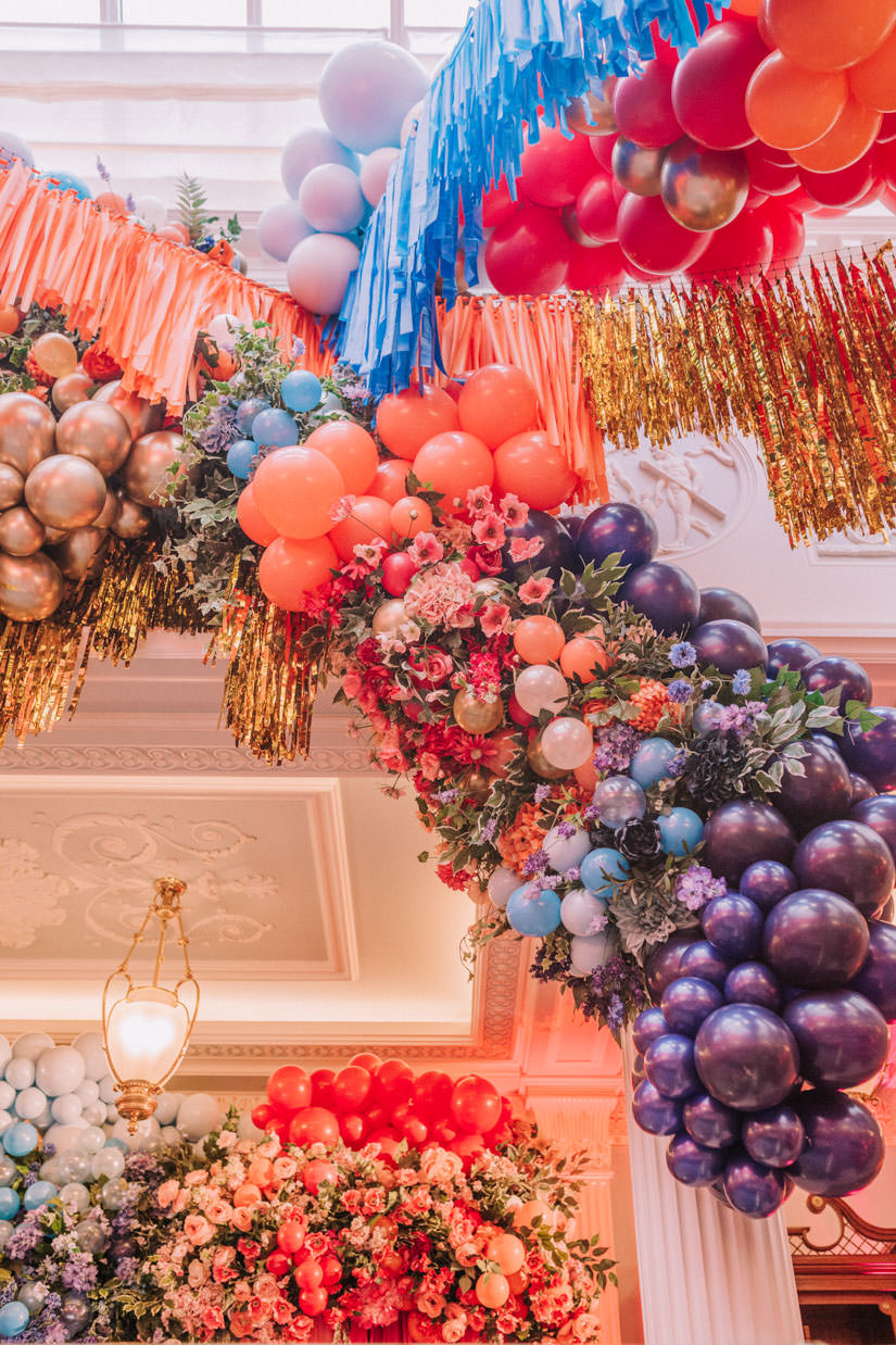 bubblegum balloons, Early Hours London, fiesta forever, hotel flowers, lodnon florist, luxury florist, luxury london florist, photobooth, summer fiesta, tassels, the lanesborough