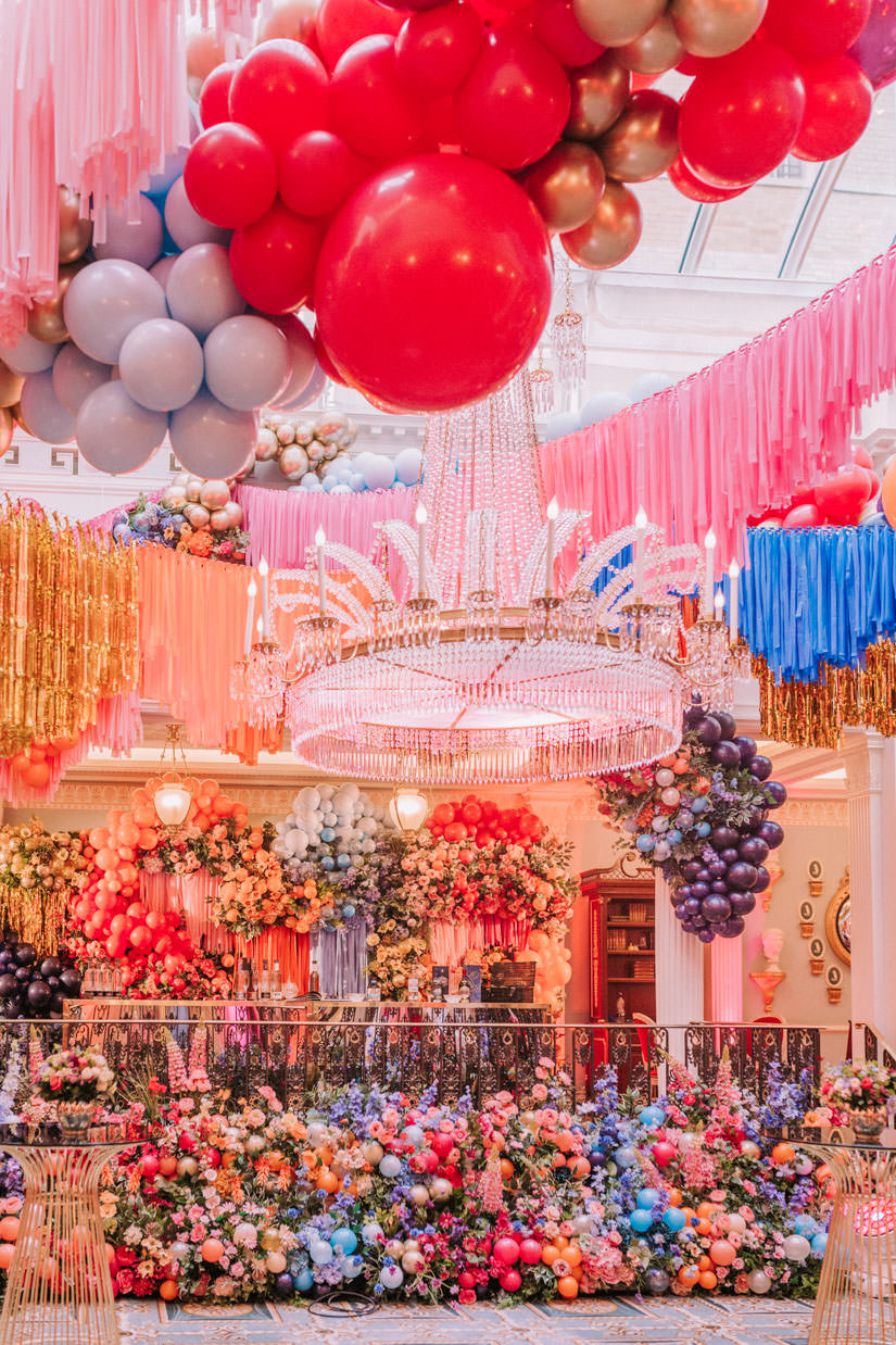 bubblegum balloons, Early Hours London, fiesta forever, hotel flowers, lodnon florist, luxury florist, luxury london florist, photobooth, summer fiesta, london event florist, the lanesborough