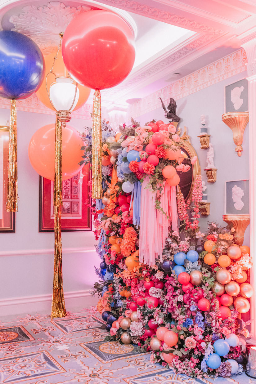 bubblegum balloons, Early Hours London, fiesta forever, hotel flowers, lodnon florist, luxury florist, luxury london florist, photobooth, summer fiesta, tassels, the lanesborough
