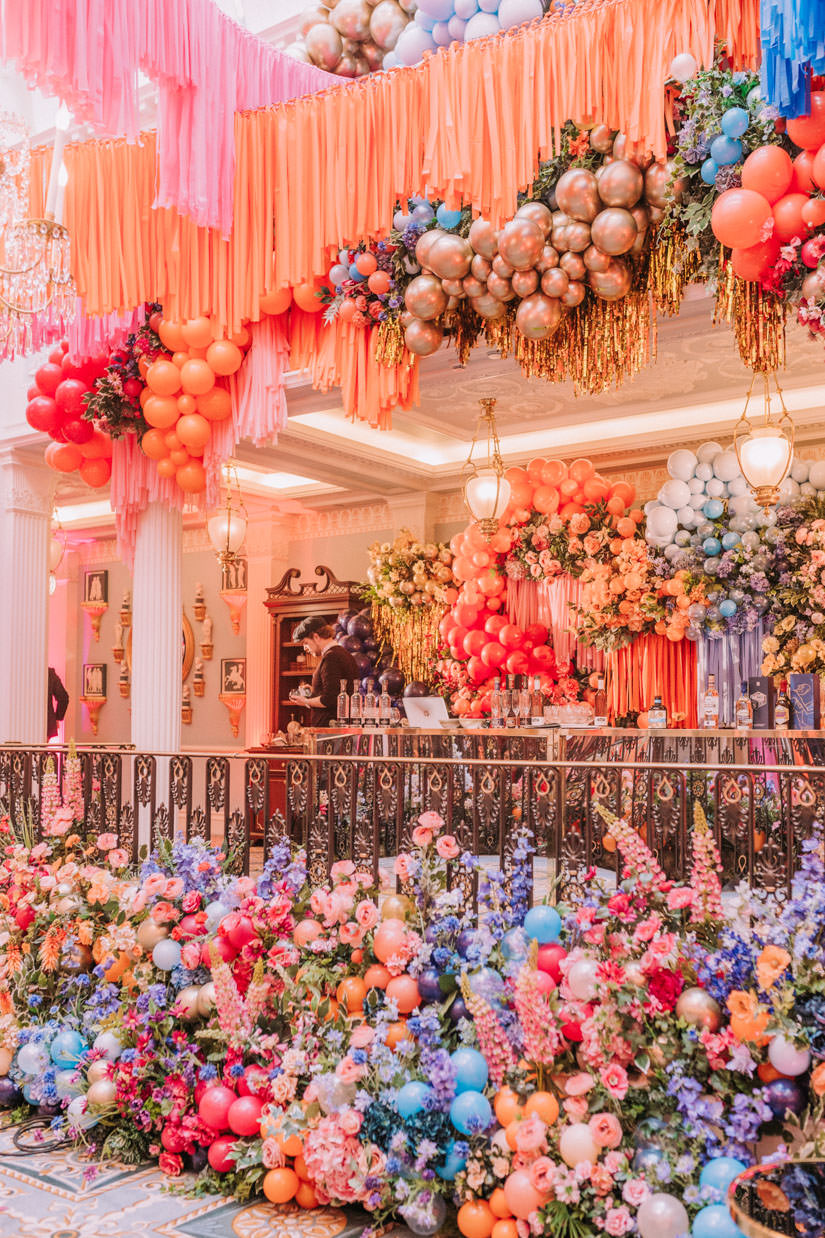 bubblegum balloons, Early Hours London, fiesta forever, hotel flowers, lodnon florist, luxury florist, luxury london florist, photobooth, summer fiesta, tassels, the lanesborough