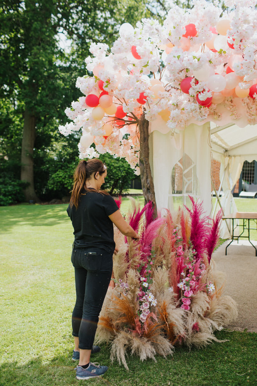 binky nixon photography, colourful event flowers, colourful flowers, colourful wedding flowers, Early Hours London, event florist, floral and tassel wall, flowers and balloons, flowers and tassels, london florist, Luisa zissman, luxury florist, marquee flower ideas, pampass grass, party decor ideas, rainbow floral wall, rainbow flower displays, secret garden party, summer event flowers, summer flowers, summer garden party, summer wedding flowers, wedding decor ideas, floral swing