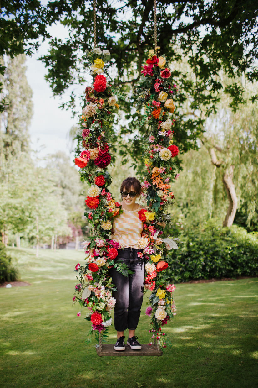 binky nixon photography, colourful event flowers, colourful flowers, colourful wedding flowers, Early Hours London, event florist, floral and tassel wall, flowers and balloons, flowers and tassels, london florist, Luisa zissman, luxury florist, marquee flower ideas, pampass grass, party decor ideas, rainbow floral wall, rainbow flower displays, secret garden party, summer event flowers, summer flowers, summer garden party, summer wedding flowers, wedding decor ideas, floral swing