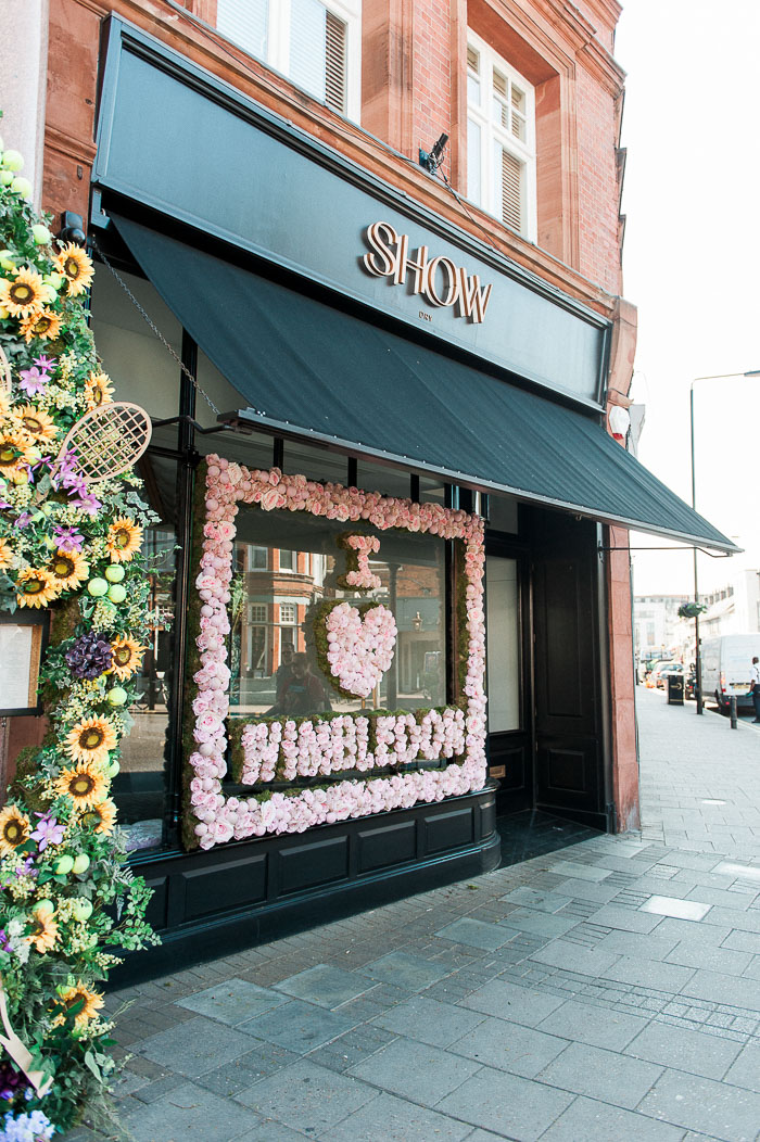 Creative window displays, Early Hours London, Innovative florist, London in bloom, London in bloom London Shop Displays, Store Fronts, Wimbledon shops, WIndow displays